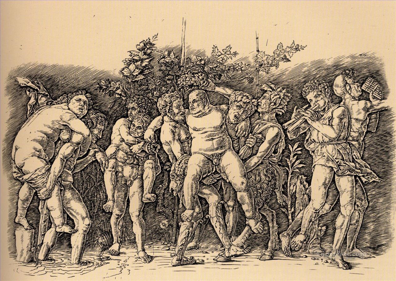Bacchanal with Silenus Renaissance painter Andrea Mantegna Oil Paintings